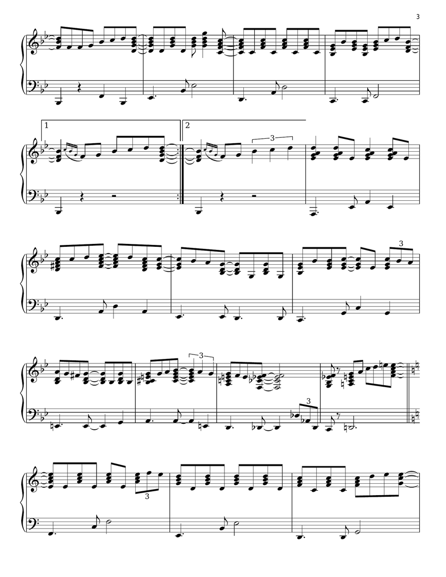 Leave A Tender Moment Alone Piano Solo scores gallery preview page 3