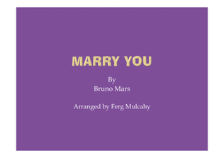 Book cover for Marry You