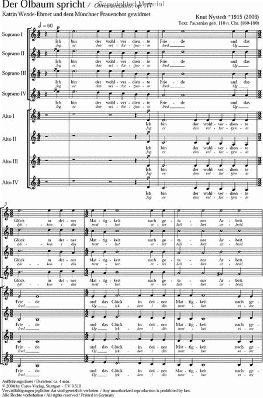 Der Olbaum spricht Women's Choir scores gallery preview page 2