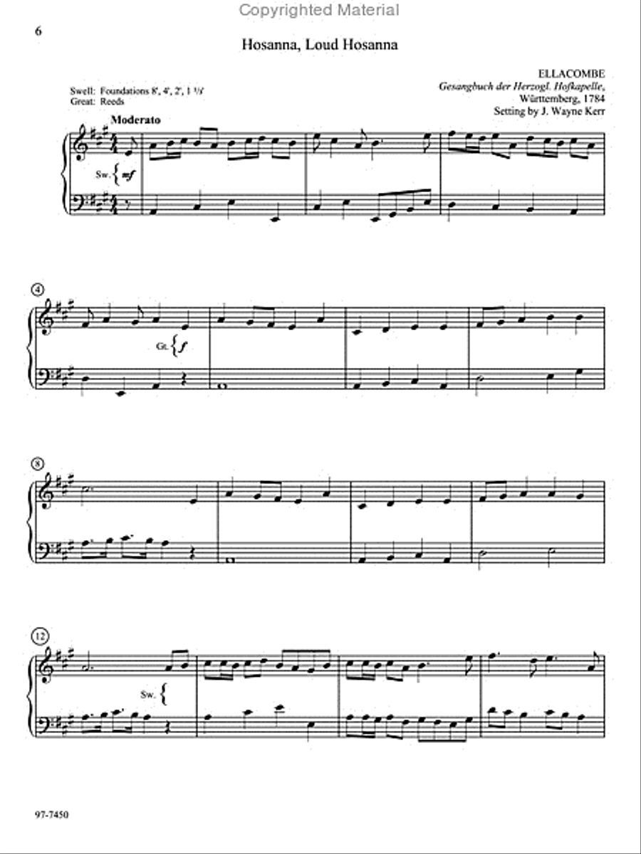 Were You There: Easy Hymn Preludes for Palm Sunday, Holy Week, and Easter Organ scores gallery preview page 3