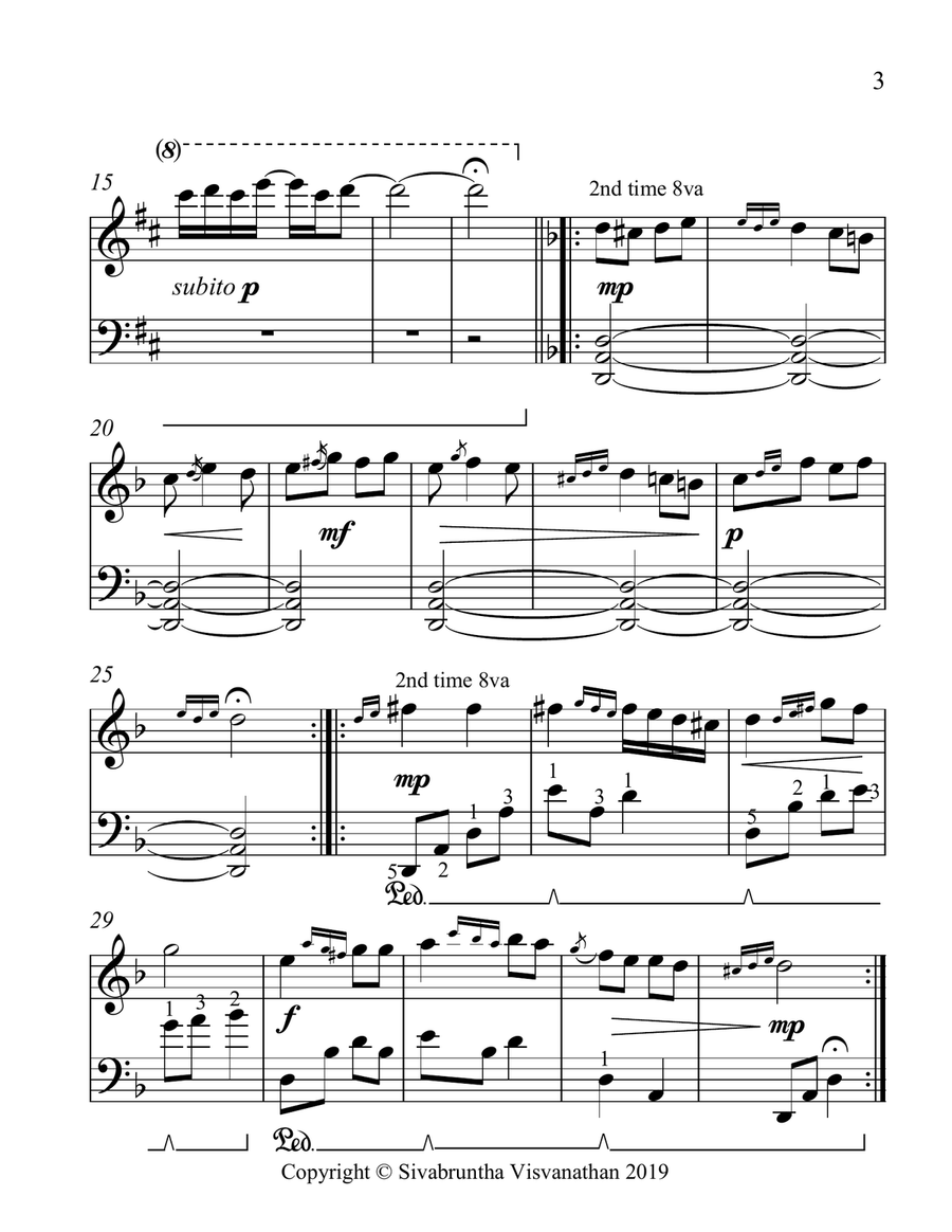 Raghupati Raghava Raja Ram Piano Solo scores gallery preview page 3