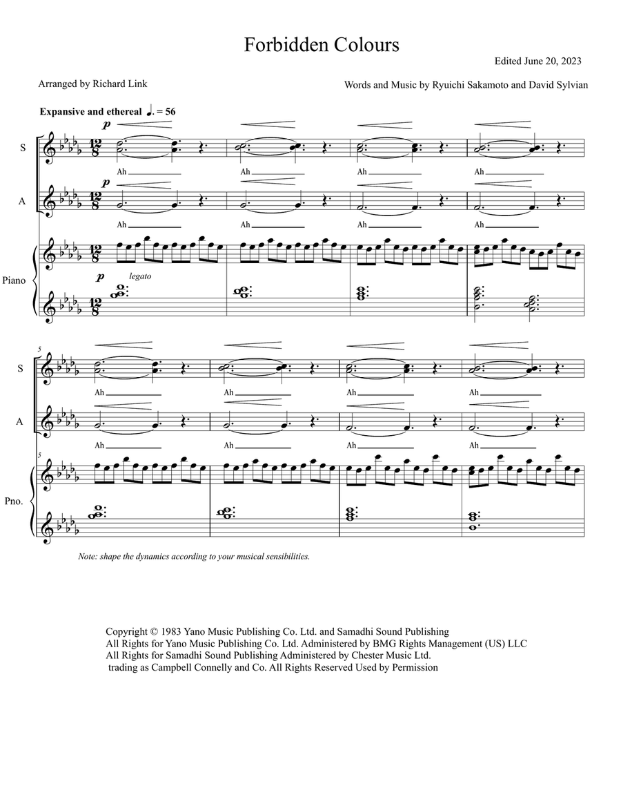 Forbidden Colours Divisi scores gallery preview page 1