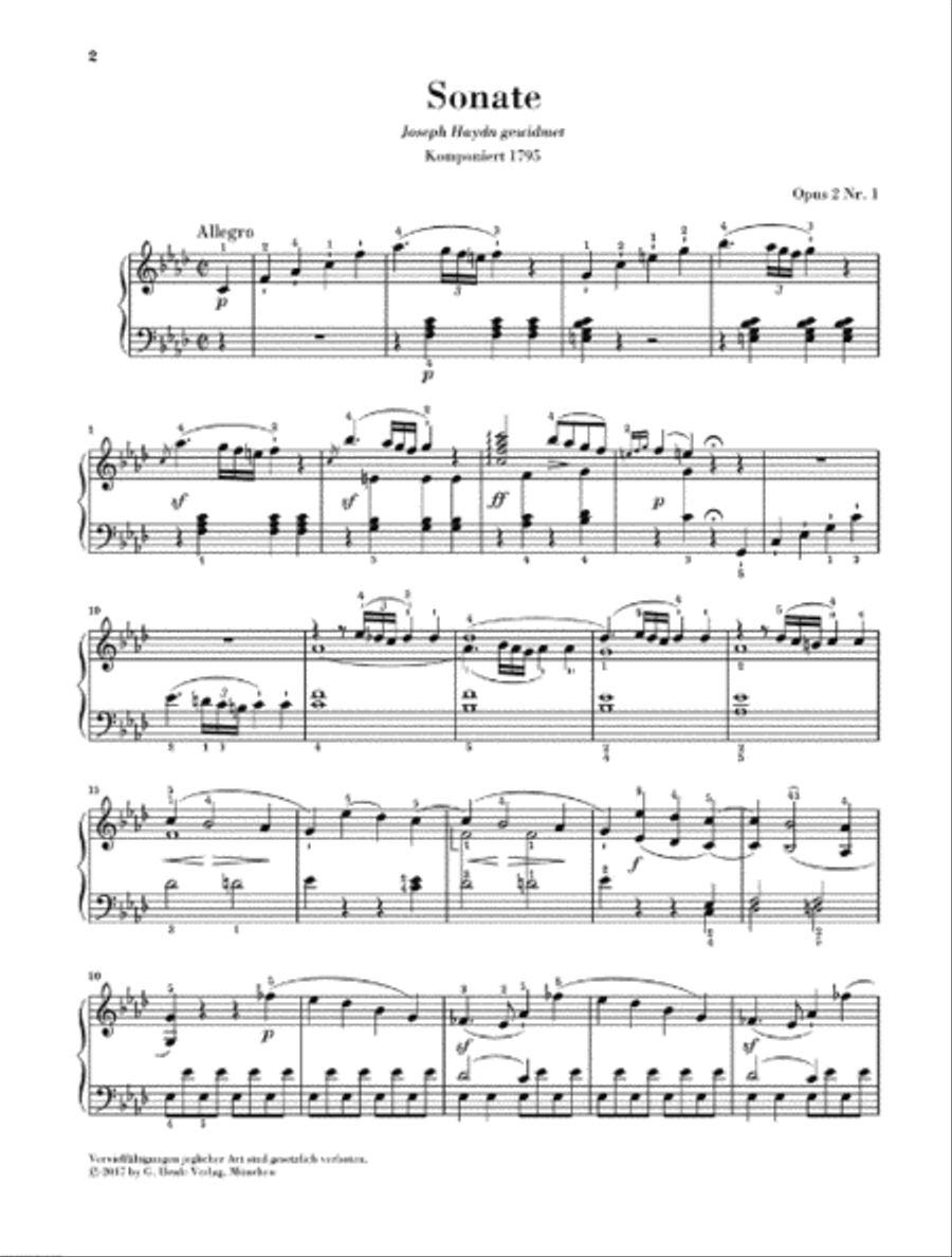 Piano Sonata No. 1 in F minor, Op. 2, No. 1 Piano Solo scores gallery preview page 2