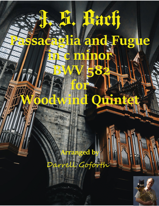 Book cover for Passacaglia and Fugue in c minor BWV 582 for Woodwind Quintet