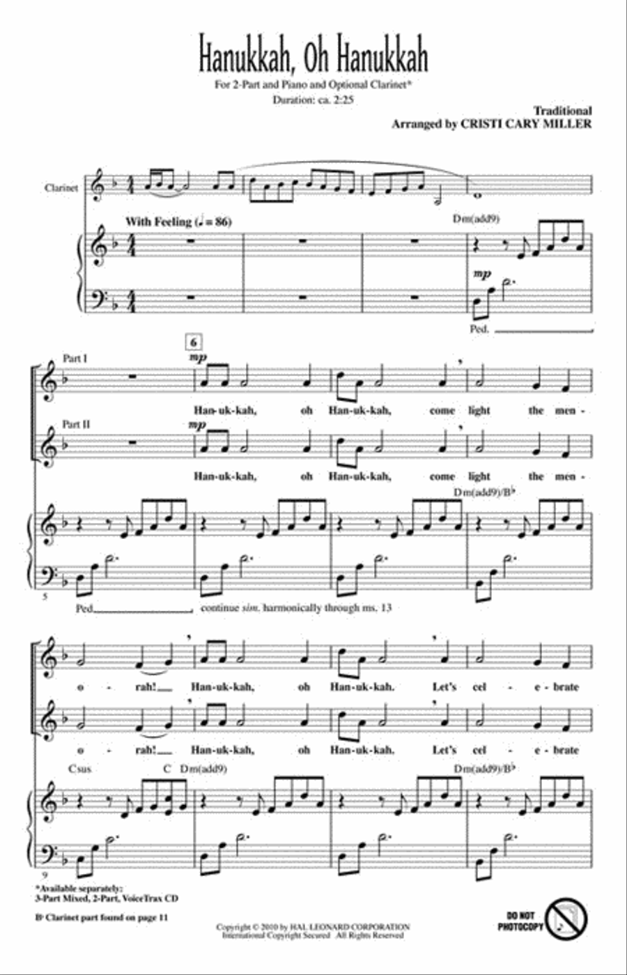 Hanukkah, Oh Hanukkah Hanukkah, Oh Hanukkah 2-Part scores gallery preview page 2