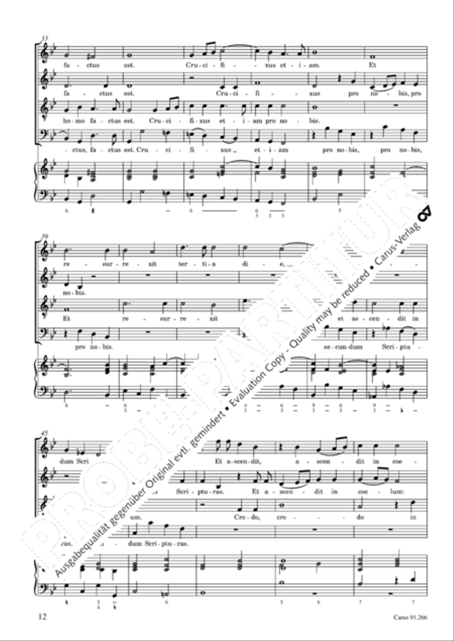 Missa Sancti Jacobi in B 4-Part scores gallery preview page 13