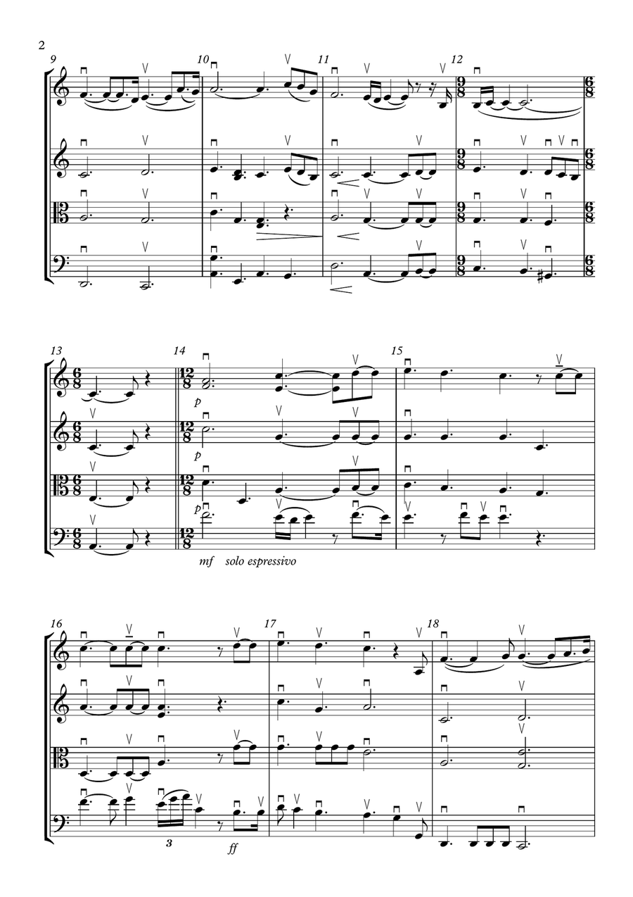 Kissing You String Quartet scores gallery preview page 6