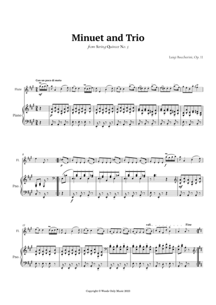 Minuet by Boccherini for Flute image number null