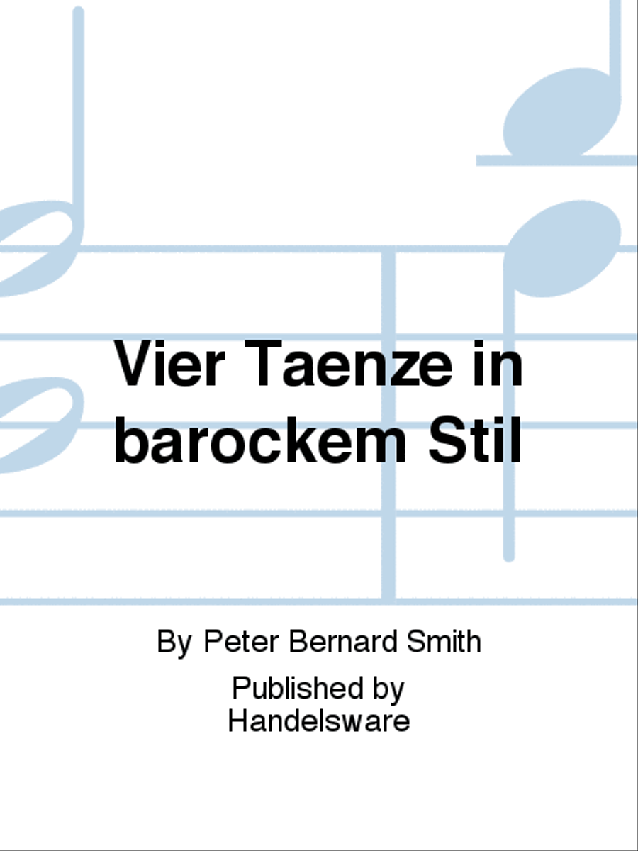 Vier Tänze in barockem Stil Flute Quartet scores gallery preview page 1
