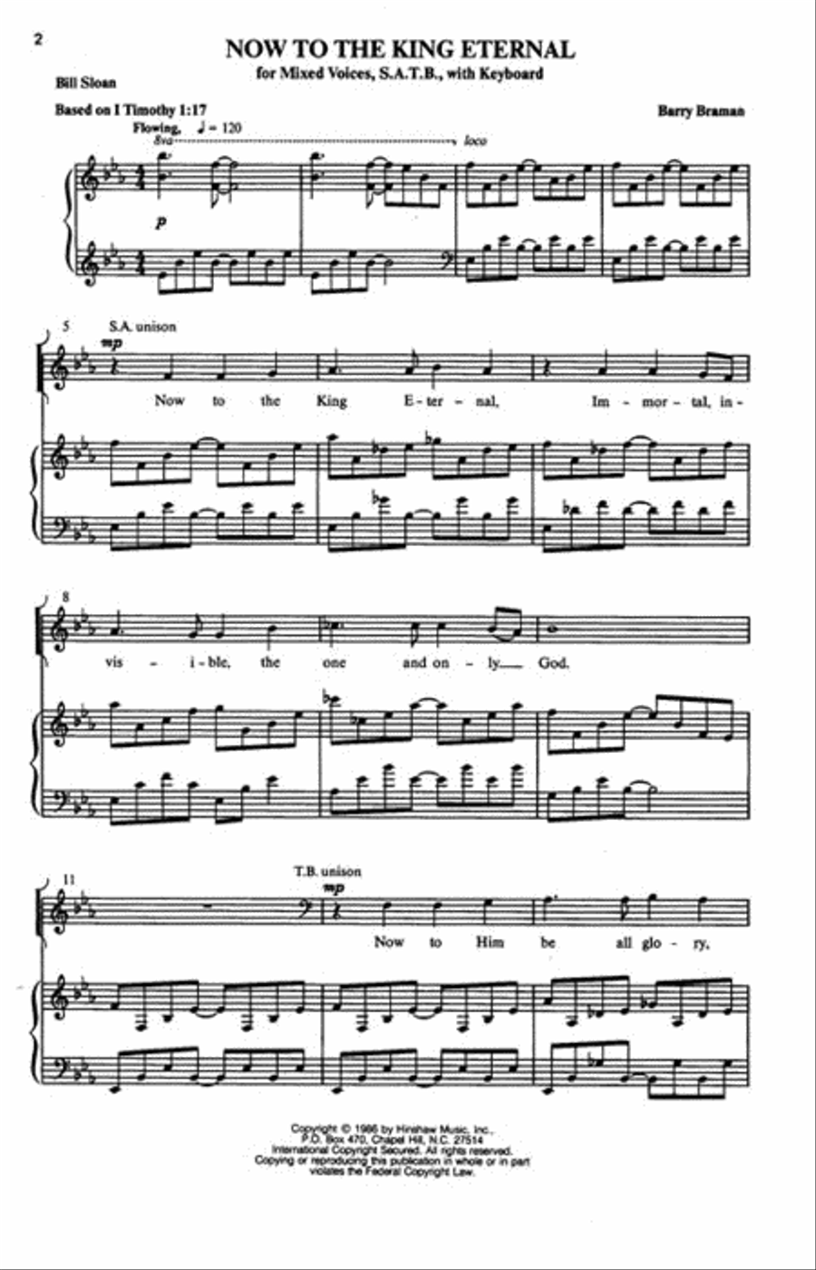 Now to the King Eternal 4-Part scores gallery preview page 2