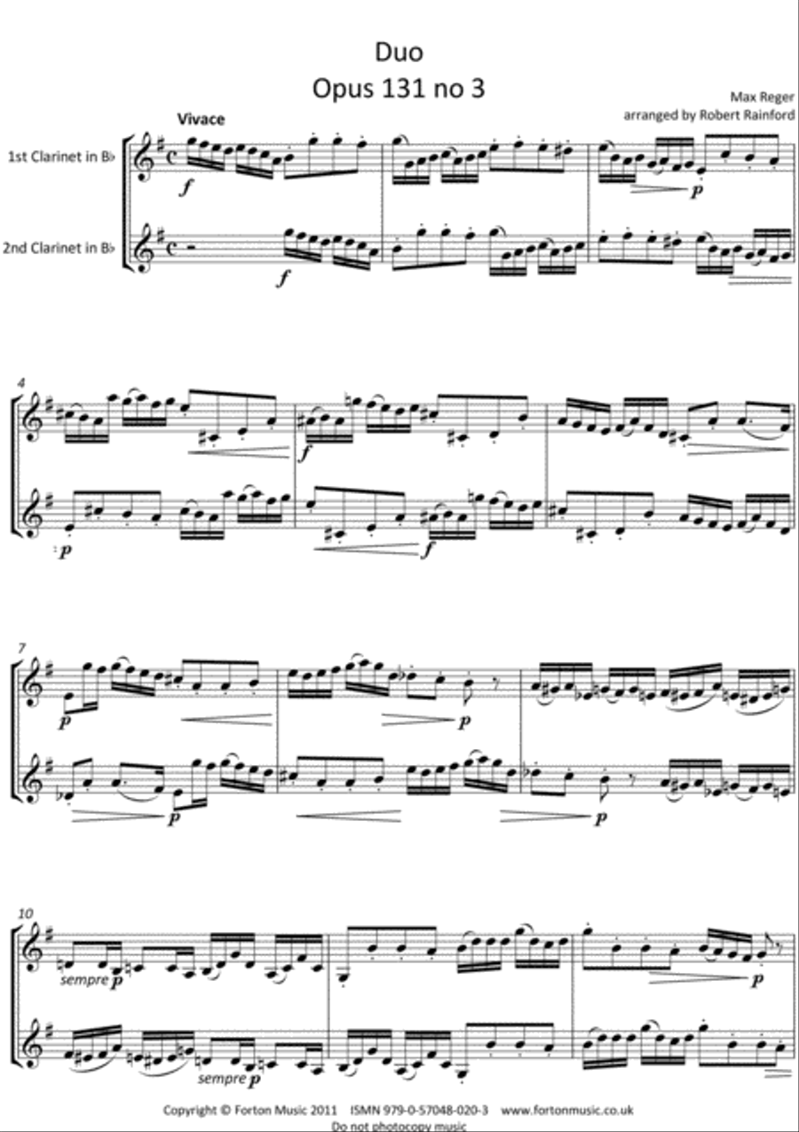 Duo Opus 131 no 3 Duo Opus 131 no 3 Clarinet Duet scores gallery preview page 2