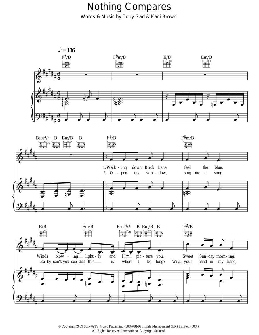 Nothing Compares Acoustic Guitar scores gallery preview page 1