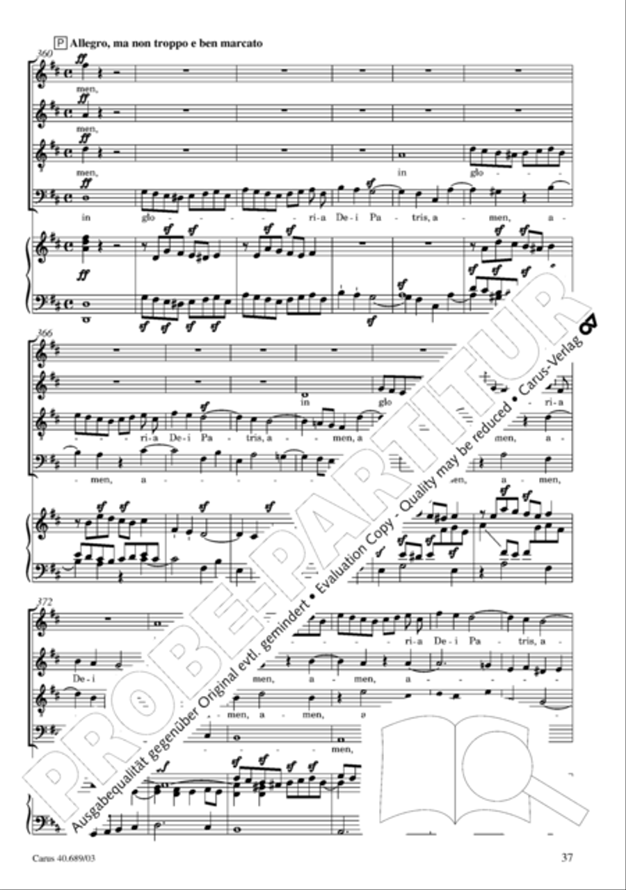 Missa solemnis Missa solemnis 4-Part scores gallery preview page 38