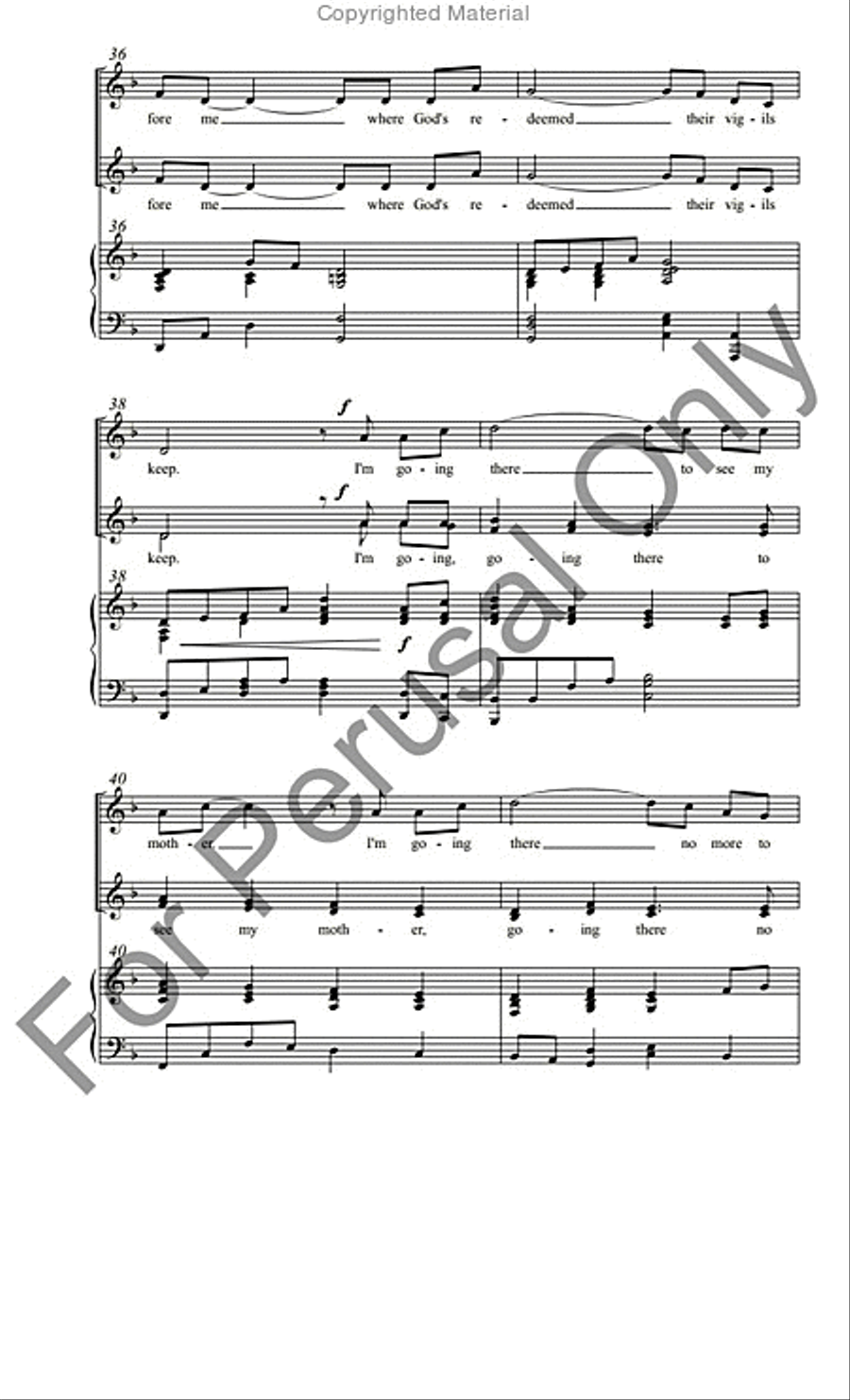 Poor Wayfaring Stranger SSA scores gallery preview page 7