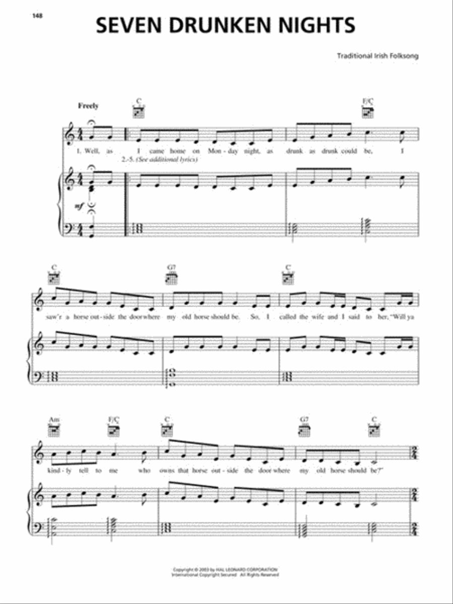 The Big Book of Irish Songs Piano, Vocal, Guitar scores gallery preview page 6