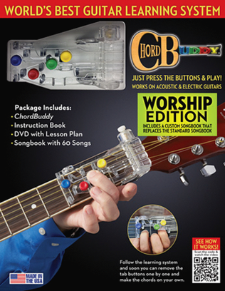 Book cover for ChordBuddy Guitar Learning System – Worship Edition
