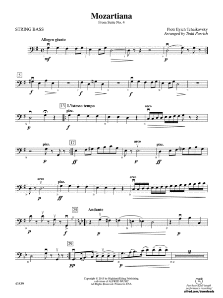 Mozartiana: String Bass