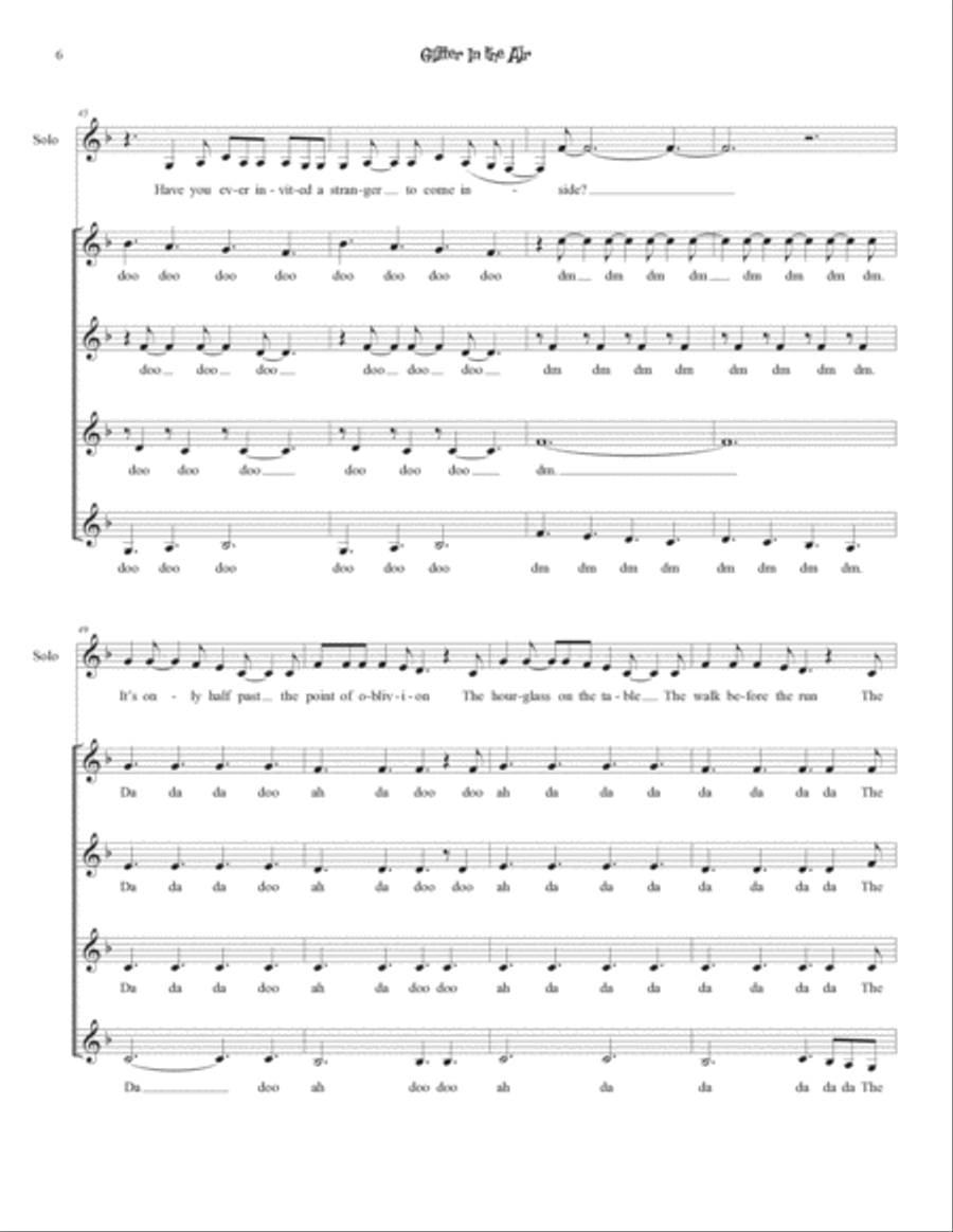 Glitter In The Air SSAA scores gallery preview page 6