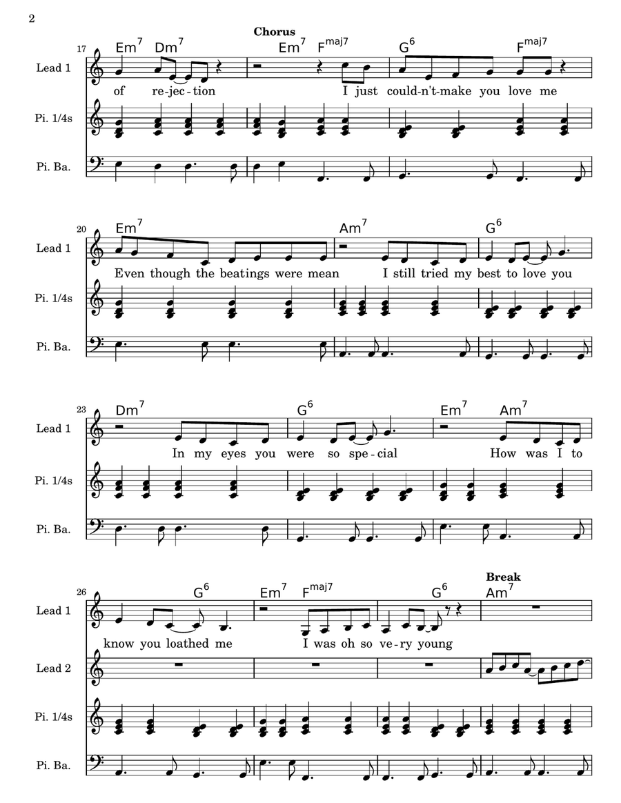 In Your Arms Piano, Vocal scores gallery preview page 2