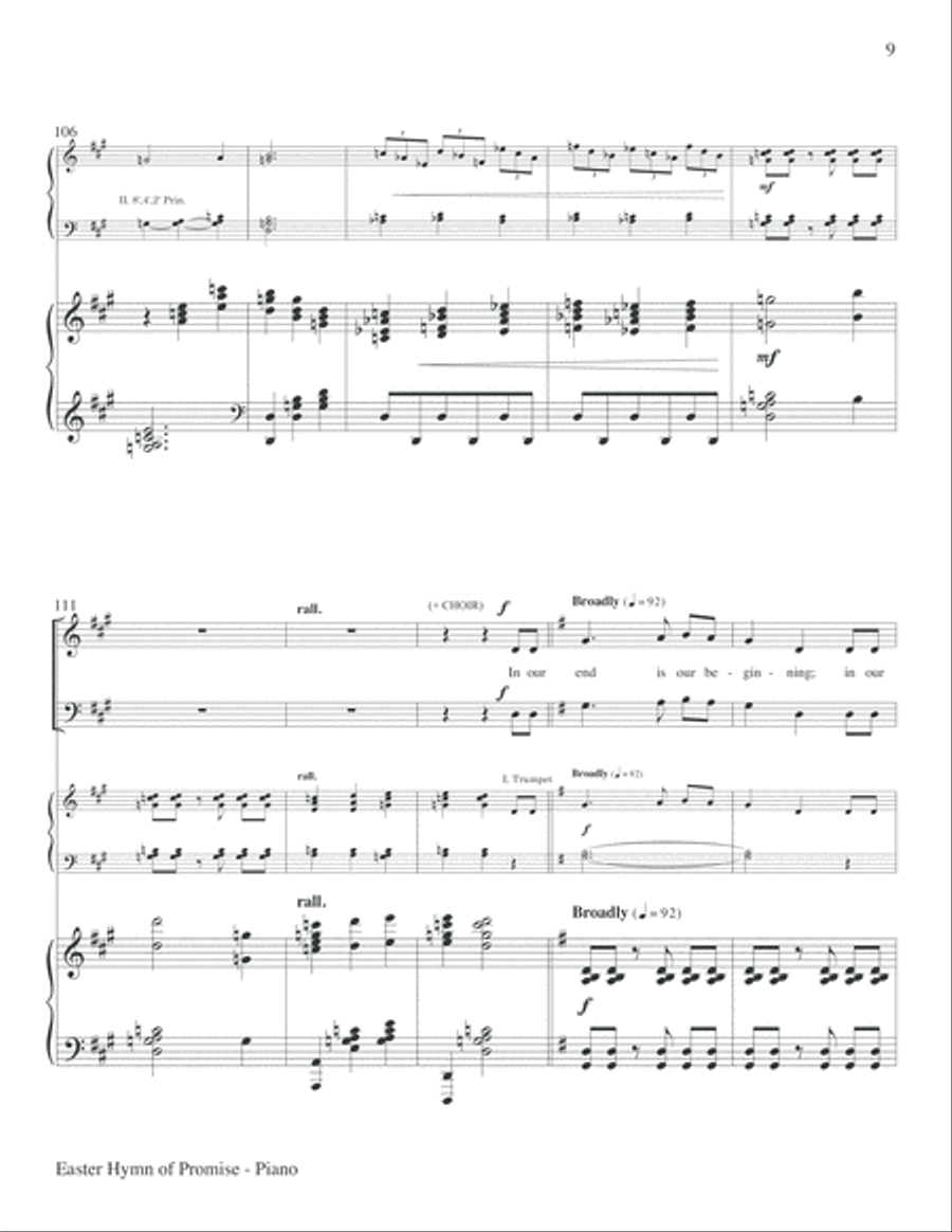Easter Hymn of Promise Choir scores gallery preview page 20