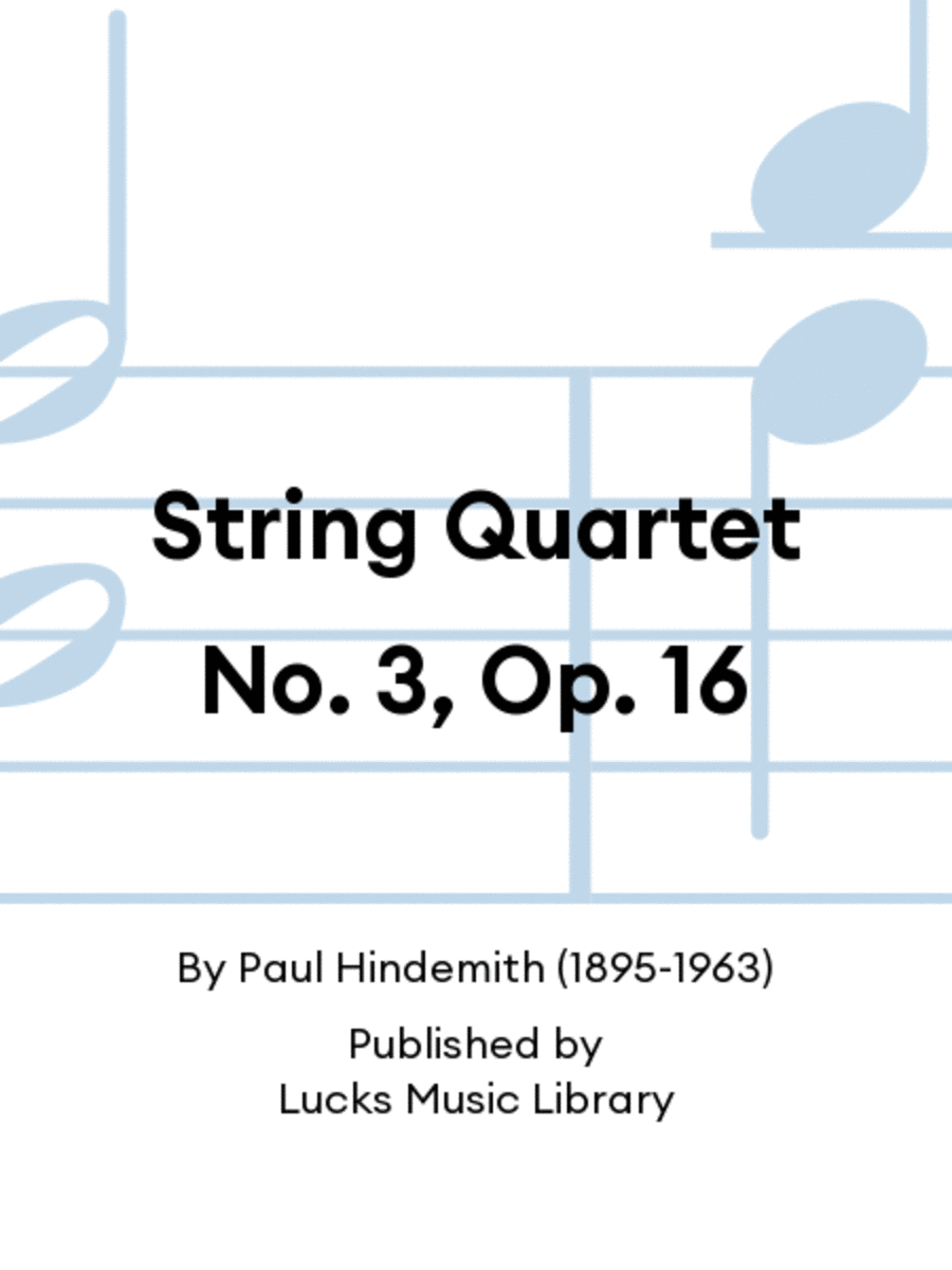 String Quartet No. 3, Op. 16 String Quartet scores gallery preview page 1