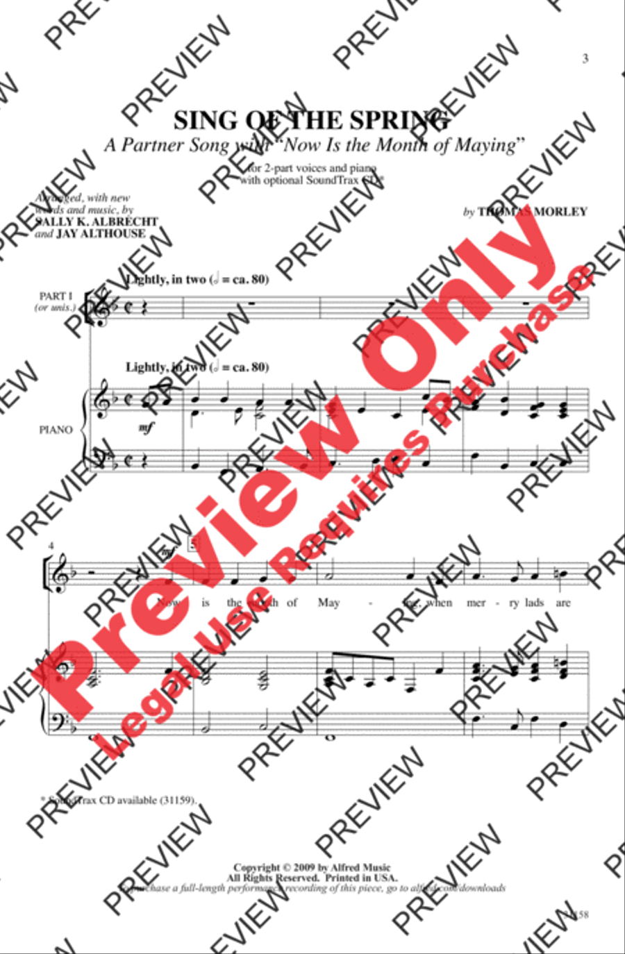 Sing of the Spring Sing of the Spring 2-Part scores gallery preview page 3