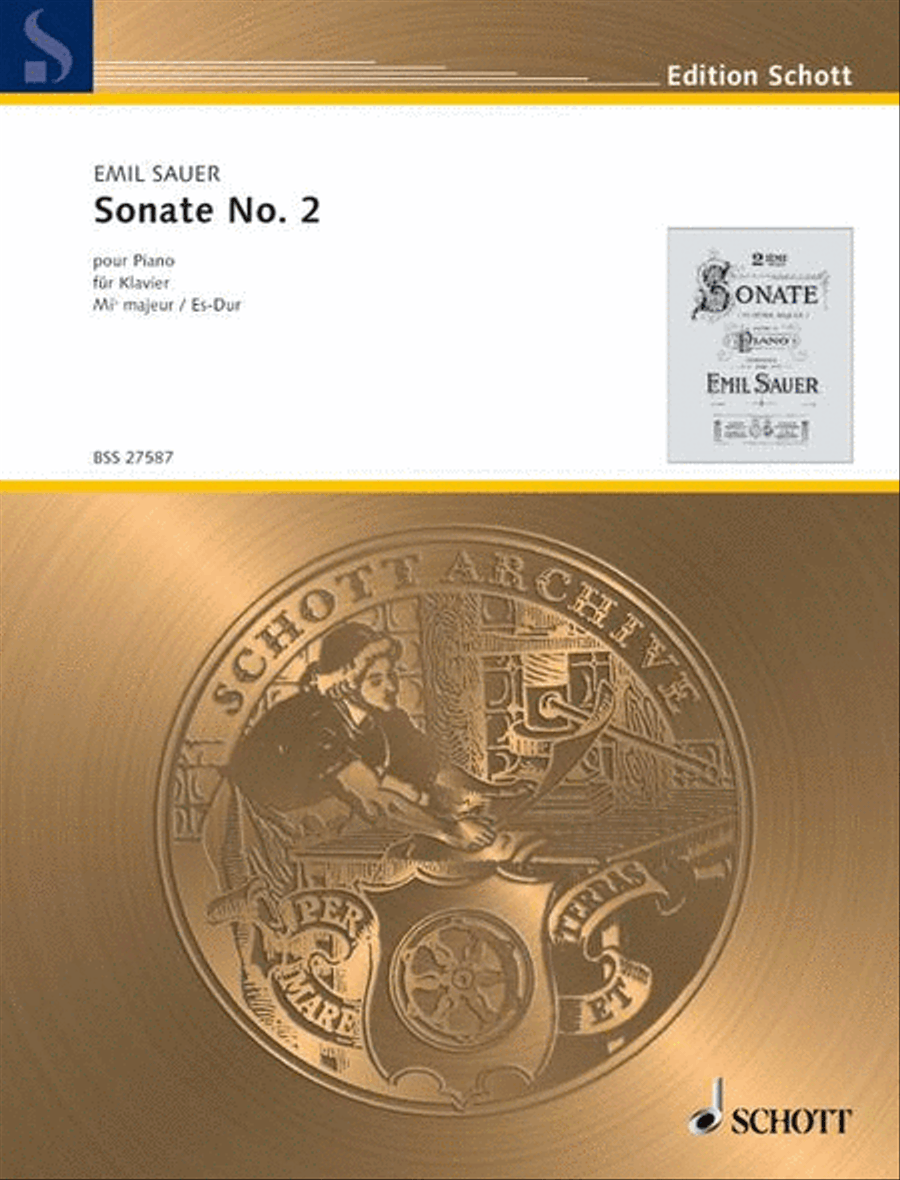 Sauer E Sonate Nr2 F-dur (fk) Piano Solo scores gallery preview page 1