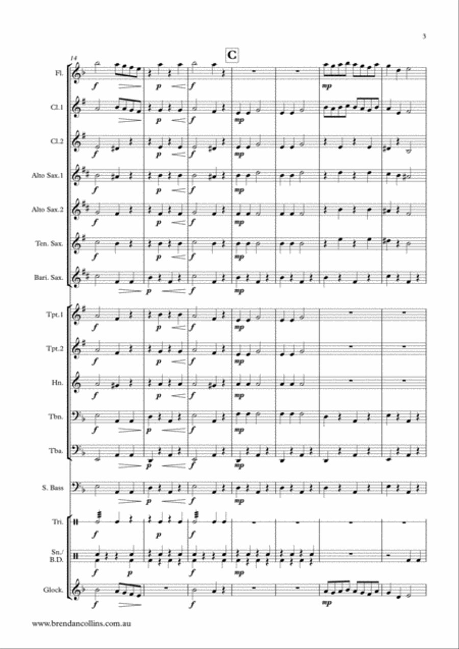 Cold Night Air Concert Band scores gallery preview page 3
