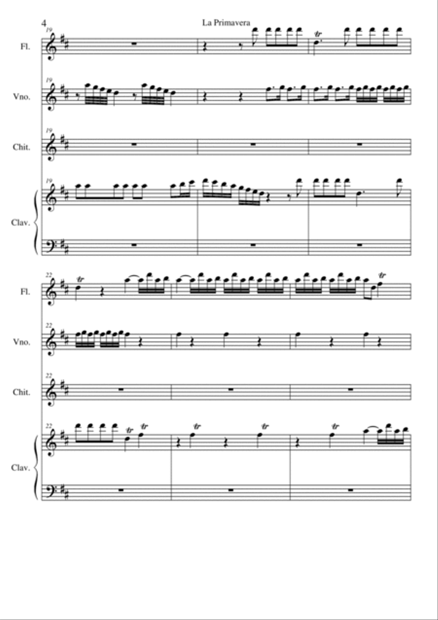 La primavera Small Ensemble scores gallery preview page 4