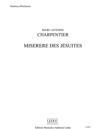 Charpentier Marc Antoine Miserere Des Jesuites Choir & Orchestra Score
