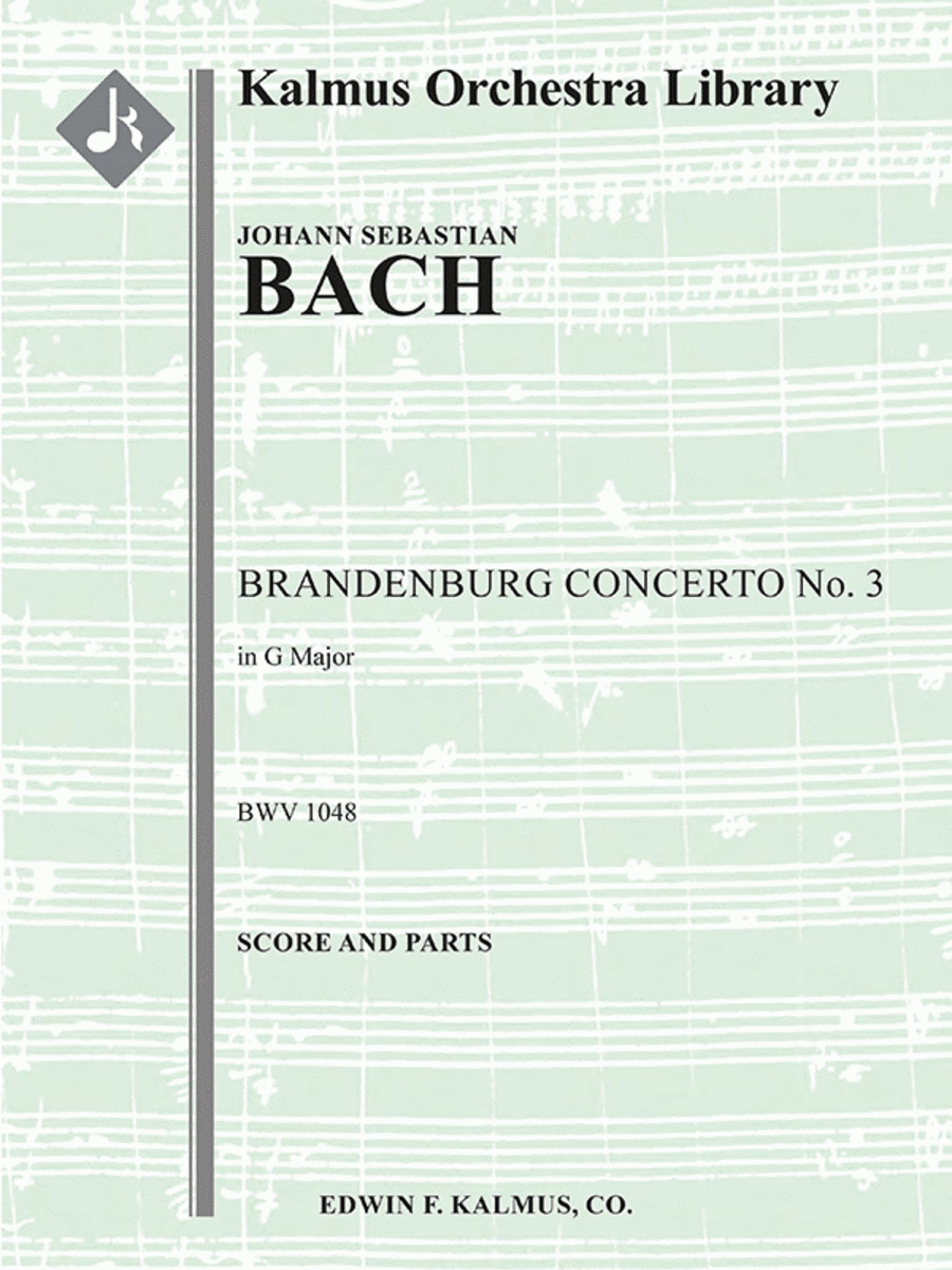 Book cover for Brandenburg Concerto No. 3 in G, BWV 1048