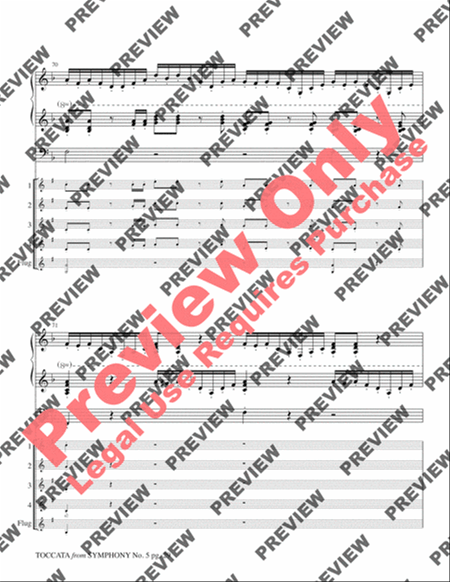 Toccata (from Symphony No. 5) Small Ensemble scores gallery preview page 31