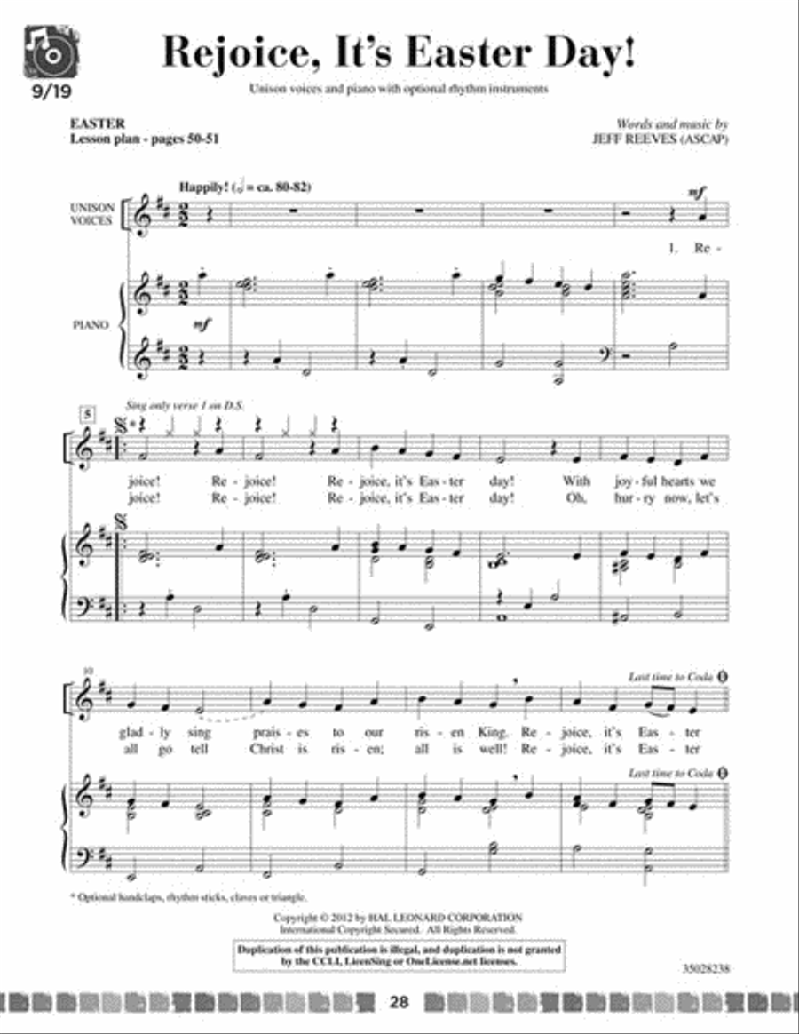 Sing and Celebrate! Sacred Songs for Young Voices Unison Choir scores gallery preview page 5