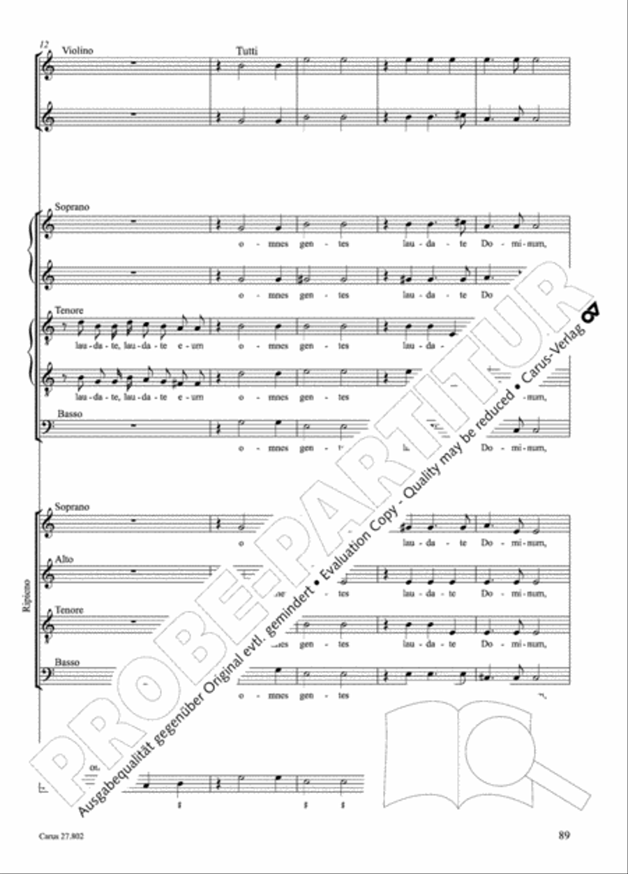 Salmi I (Selva morale e spirituale) Collection / Songbook scores gallery preview page 114