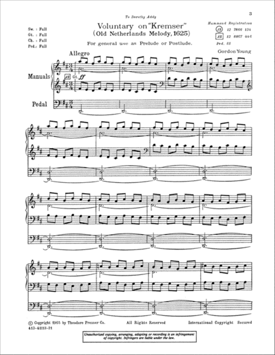 Seven Hymn Voluntaries Chamber Music scores gallery preview page 2