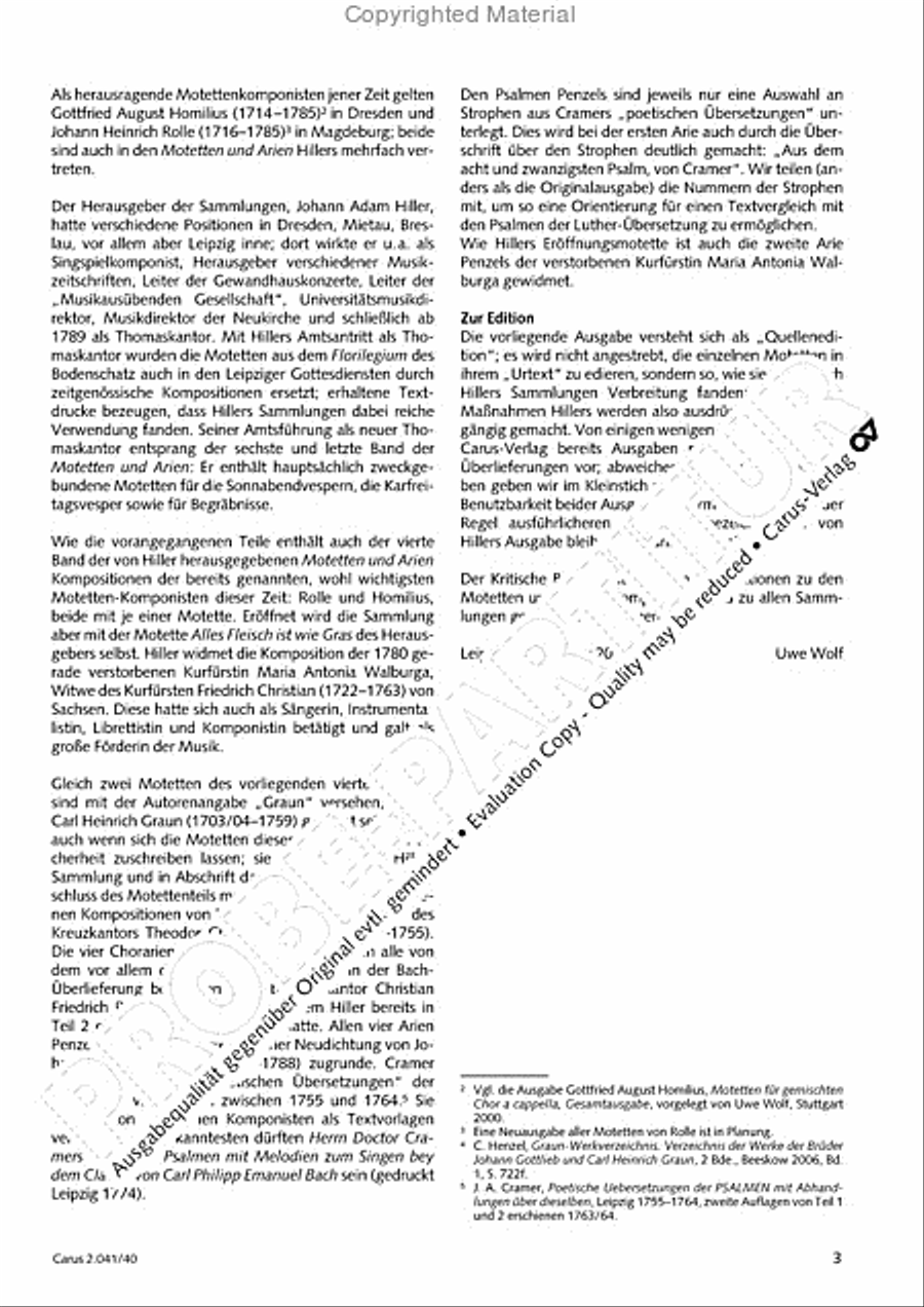 Motets and arias for choirs collected and edited by Johann Adam Hiller, vol. 4 Voice Solo scores gallery preview page 4