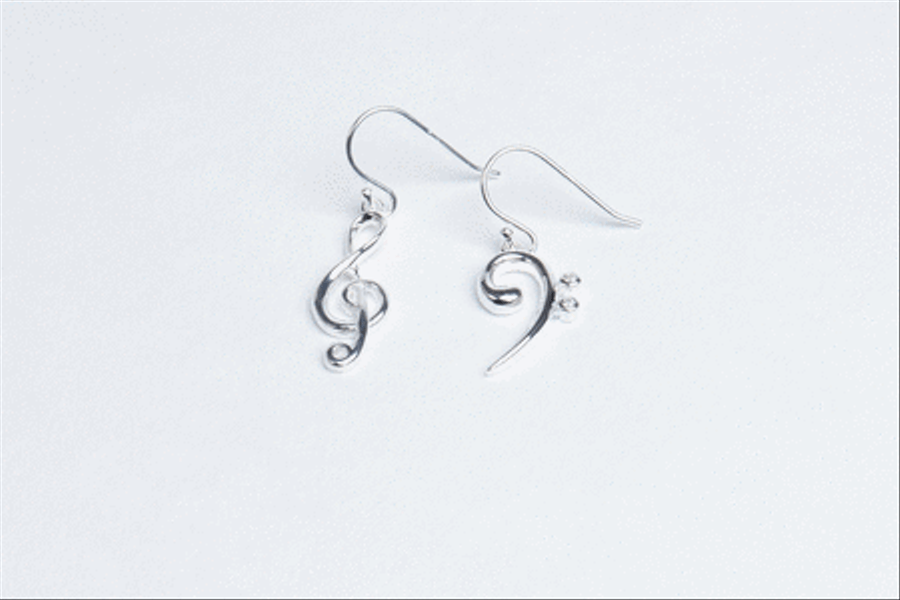 Boucles d'Oreilles Clé de Sol & Clé de Fa HazenArt (Argent Massif) School and Community scores gallery preview page 2