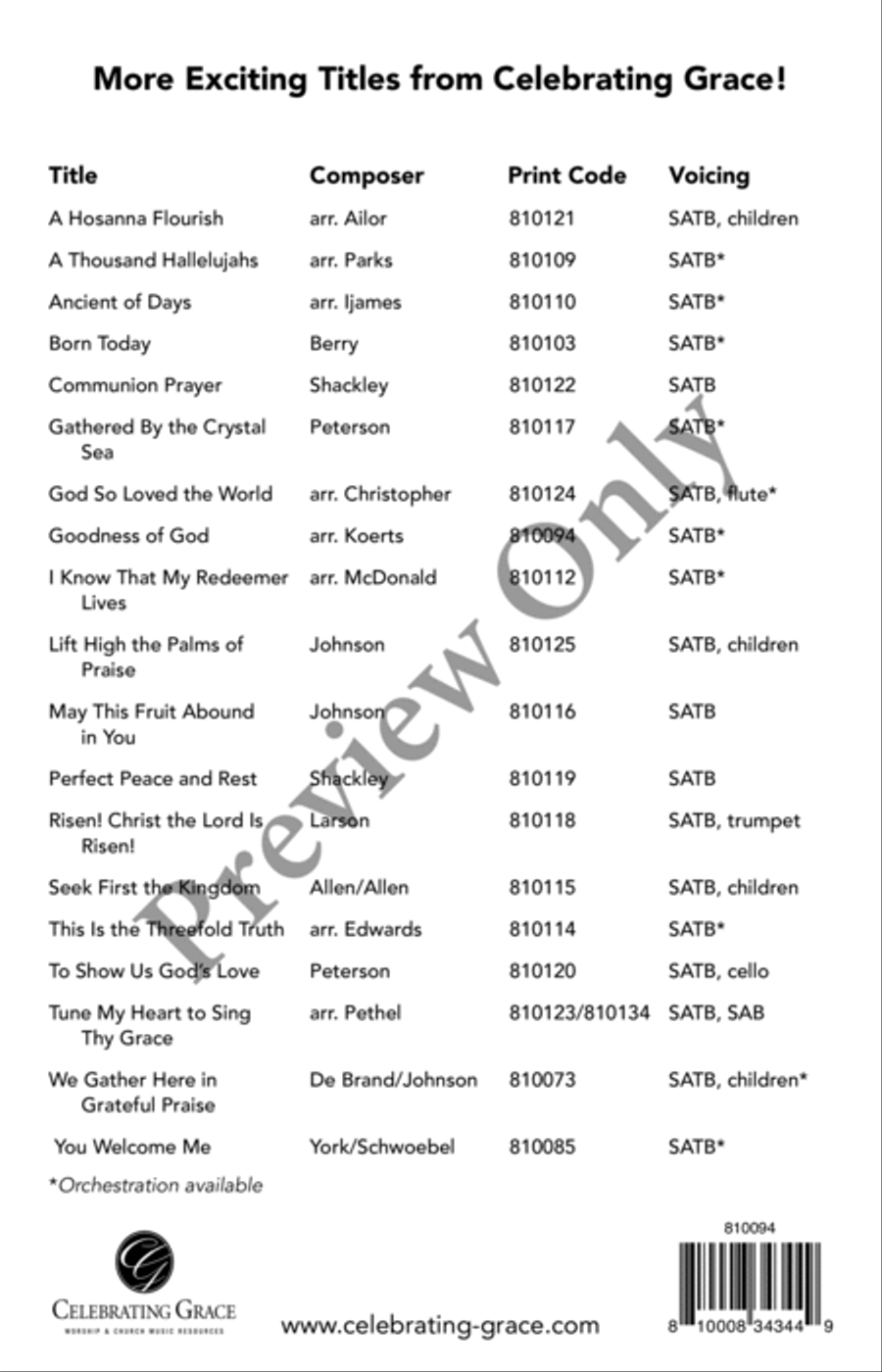Goodness of God 4-Part scores gallery preview page 14