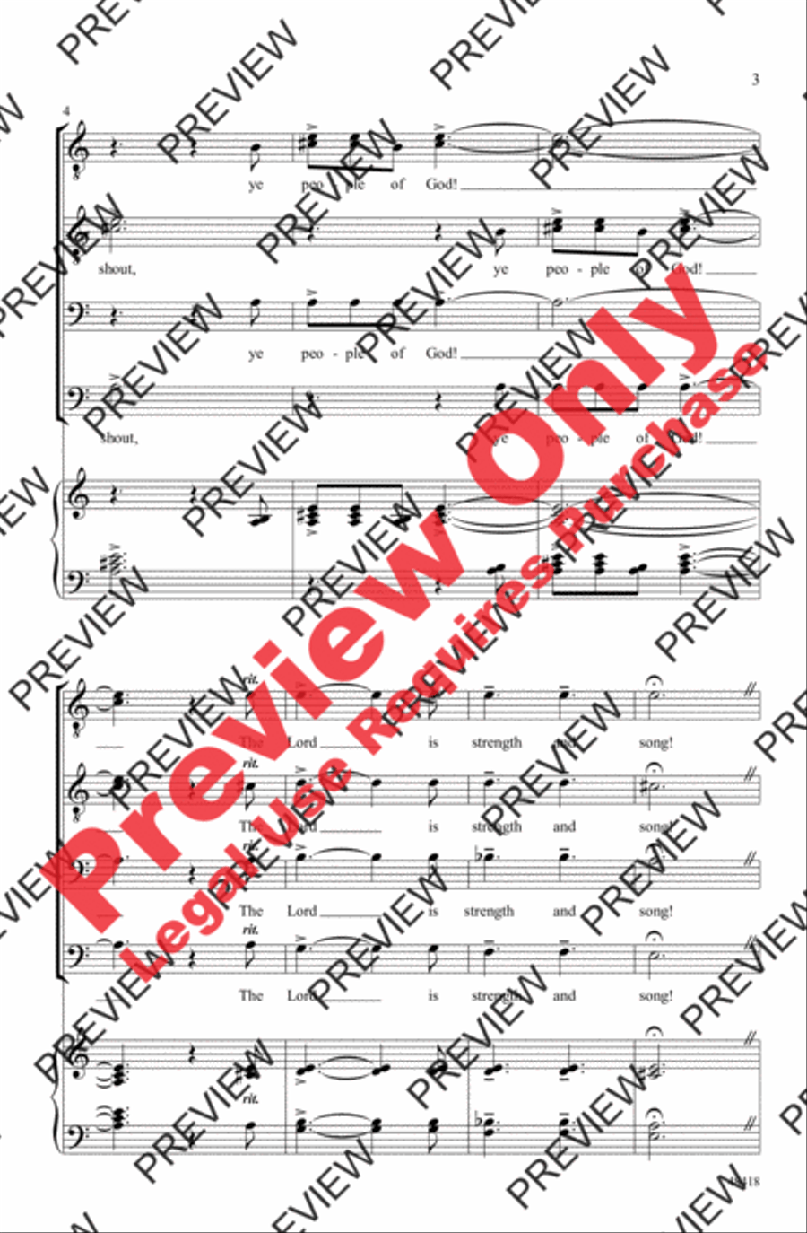 Cry Out and Shout Men's Choir scores gallery preview page 3