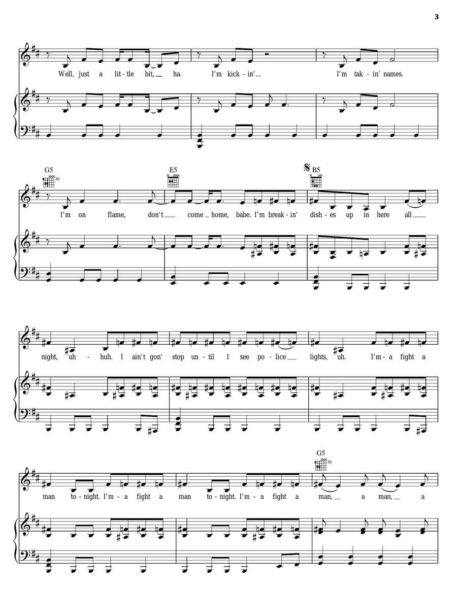 Breakin' Dishes Piano, Vocal, Guitar scores gallery preview page 3