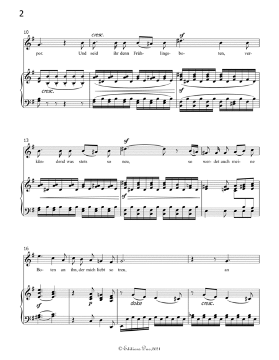 Der Blumenstrauss, by Mendelssohn, in G Major Piano, Vocal scores gallery preview page 4