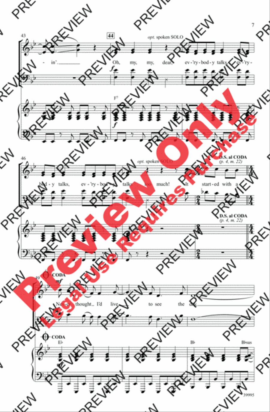 Everybody Talks - SoundTrax CD (CD only) Choir scores gallery preview page 7