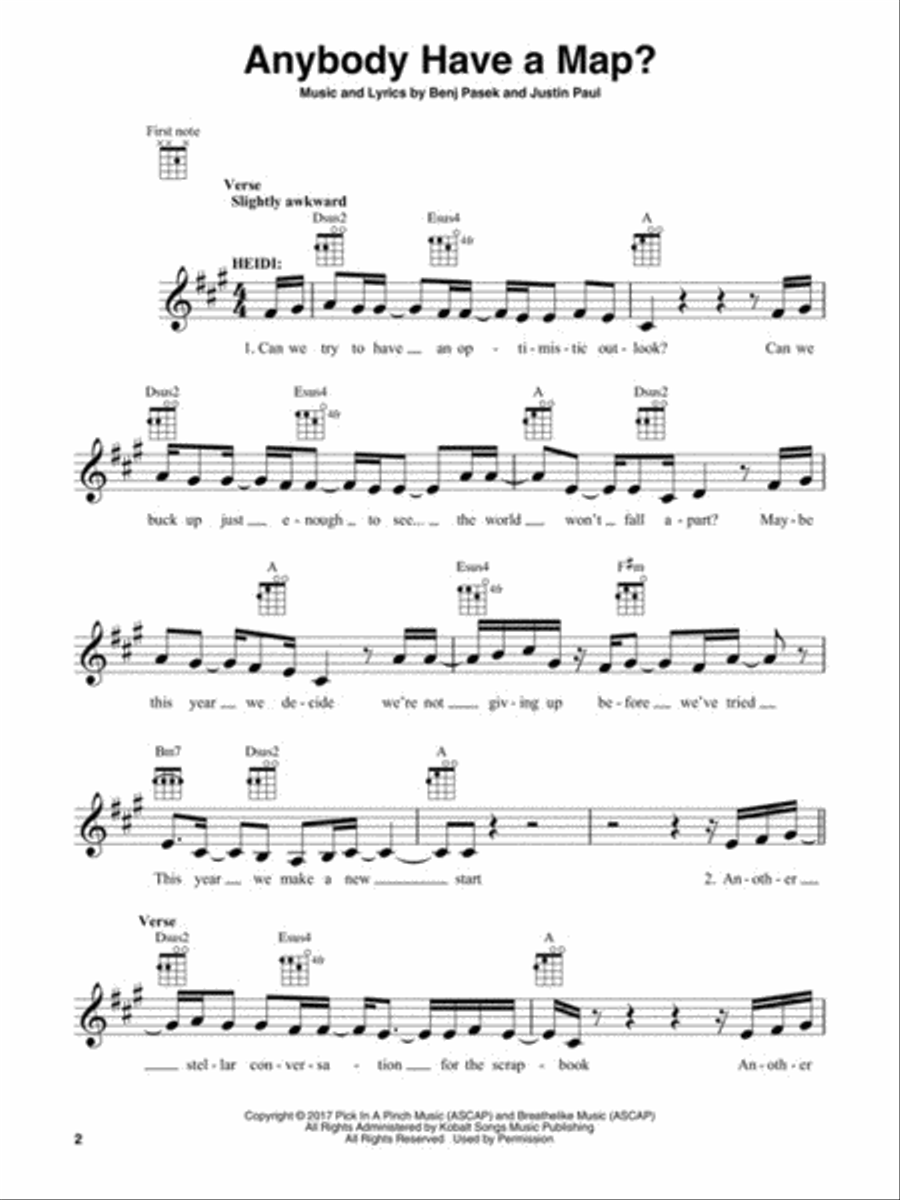 Dear Evan Hansen Ukulele scores gallery preview page 3