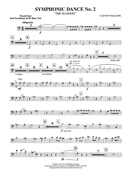 Symphonic Dance No. 2: (wp) 2nd B-flat Trombone B.C.