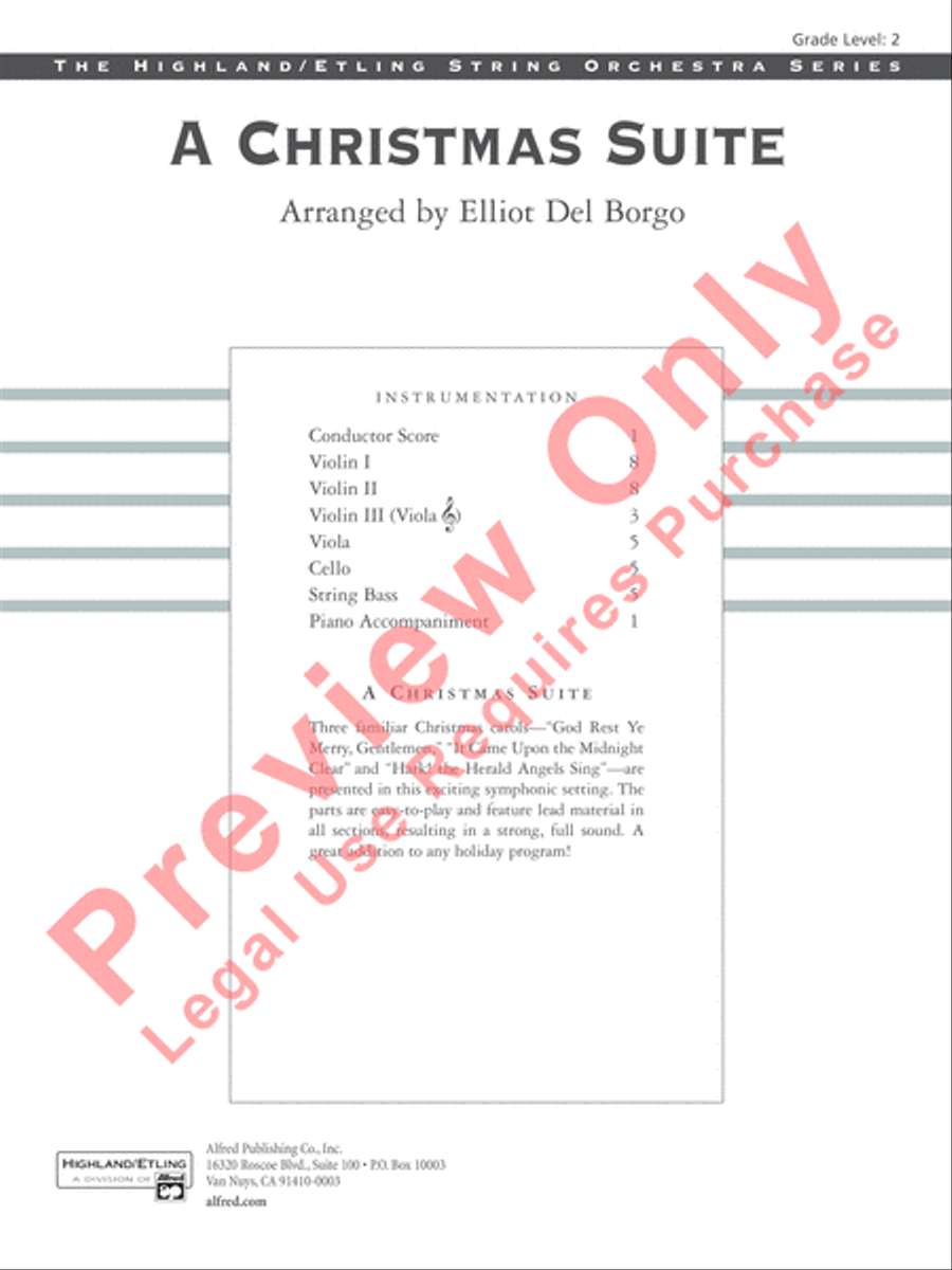 A Christmas Suite String Orchestra scores gallery preview page 2