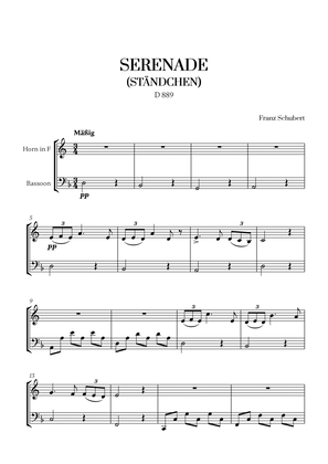F. Schubert - Serenade (Ständchen) (D 889) for French Horn and Bassoon