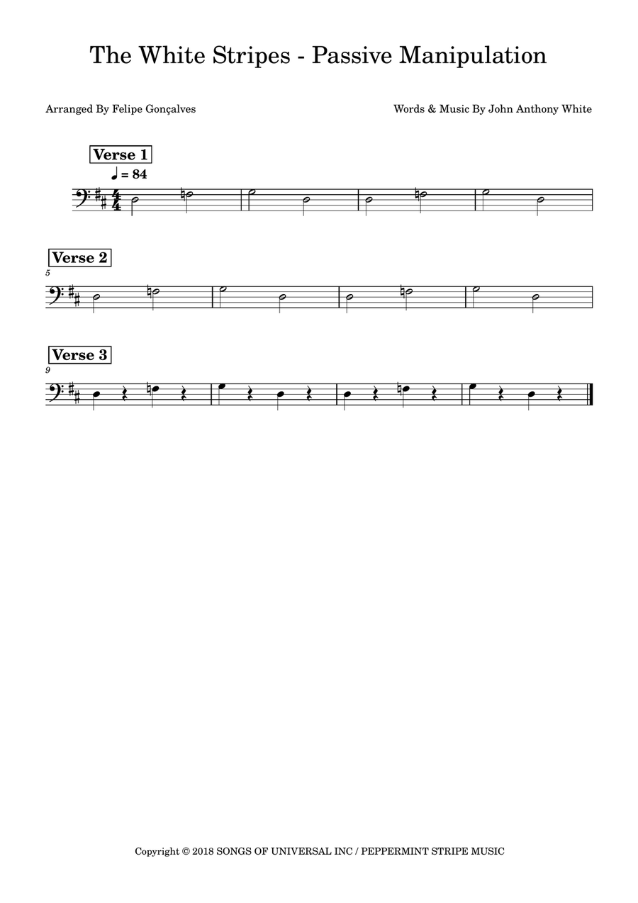 Passive Manipulation Double Bass scores gallery preview page 1