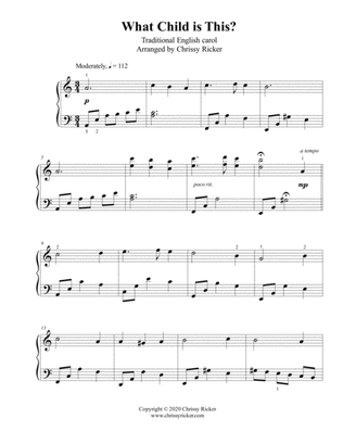 What Child is This? - intermediate piano