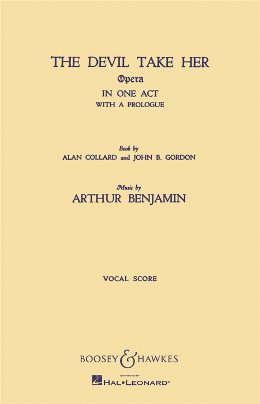 The Devil Take Her by Arthur Benjamin Orchestra - Sheet Music