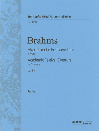 Book cover for Academic Festival Overture in C minor Op. 80